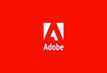 Image of Adobe Logo on a Red background