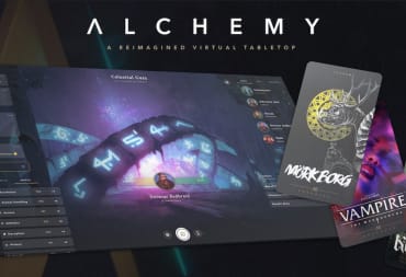 Artwork for Alchemy RPG, showing tabs of different RPGs