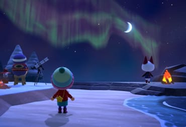 Aurora borealis in Animal Crossing: New Horizons 