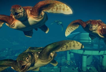 Three Archelon, dinosaurs resembling giant turtles, coming in the new Jurassic World Evolution 2 DLC