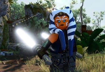 A closeup of Ahsoka Tano in Lego Star Wars: The Skywalker Saga, which has dominated UK boxed charts this week