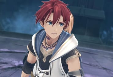 Adol back-to-back with fellow protagonist Karja in Ys X: Nordics