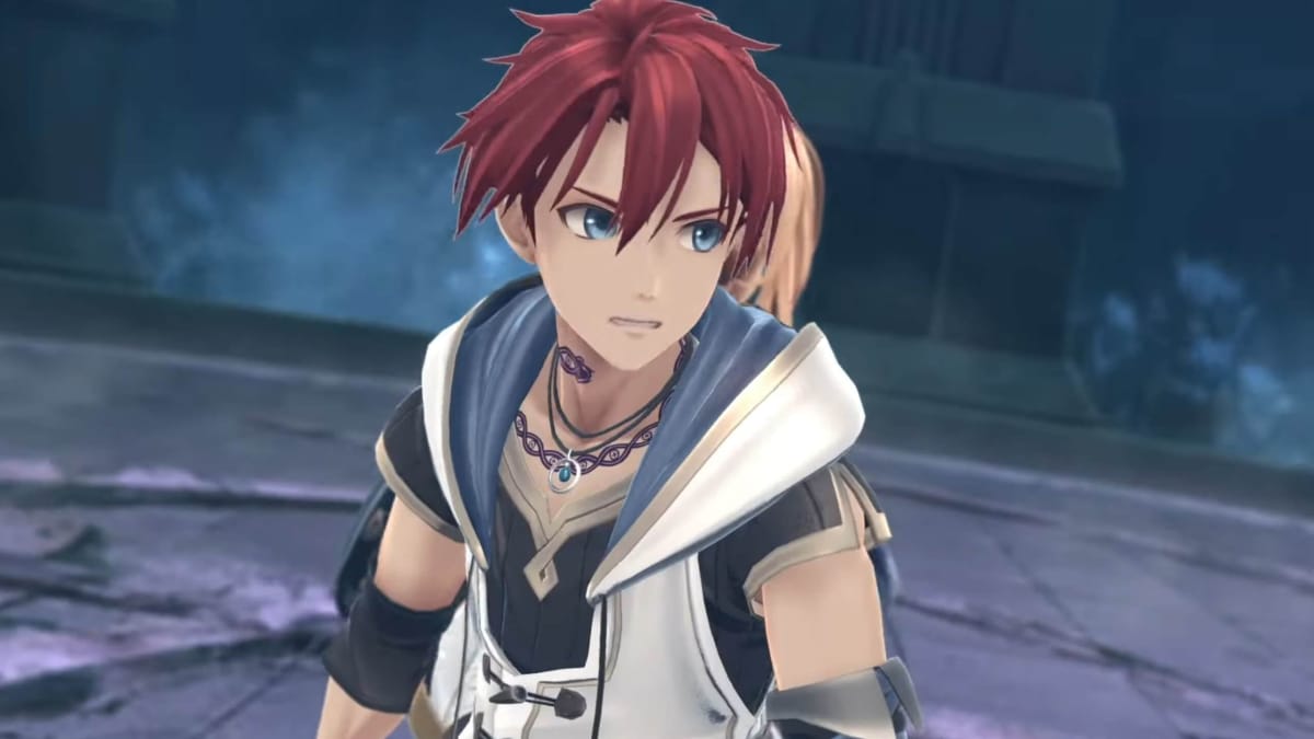 Adol back-to-back with fellow protagonist Karja in Ys X: Nordics